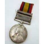 Queen's South Africa medal with Wittebergen Transvaal and Cape Colony clasps, awarded to 3248 Pte.