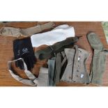 Pair of WW2 period USAAF leather gloves, pair wool socks, silk socks, detachable collars and a