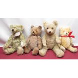 Steiff late C20th/early C21st teddy bear in blonde mohair (A/F), a mid C20th teddy bear with