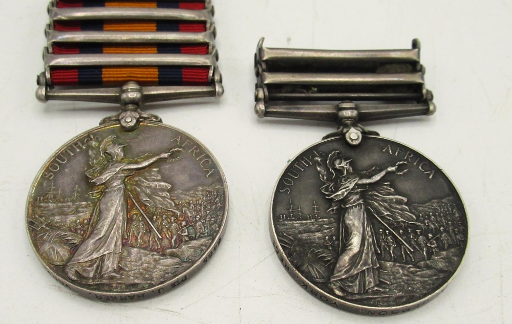 Queen's South Africa medal, South Africa 1902 Transvaal Orange Free State & Cape Colony clasps, - Image 2 of 4