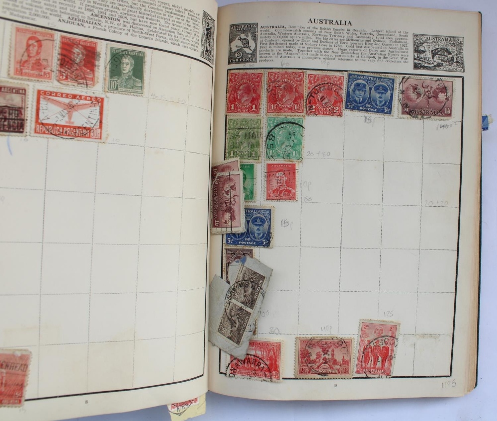 Wanderer All World stamp album, mounted and used defins, mostly Edw.VII to Geo.V period - Image 6 of 6
