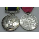 Punjab campaign medal awarded to Sepoy Gazee Khan 18th N.J and Crimea medal