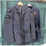 Volunteer Reserve WRAF flying jacket, with squadron leader insignia including rank and medal ribbons