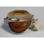 Boxed unissued flying goggles manufactured by the Chas. Fisher Spring Company, Brooklyn