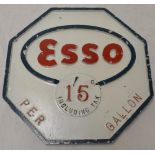 Vintage Esso petrol sign W25cm