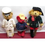 Collection of Merrythought bears including Bingie Sea Captain, limited edition 127/500, pirate