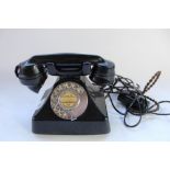 Bakelite black telephone 232, 1941 converted to modern exchange