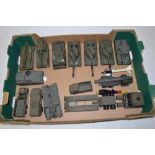 Collection of Dinky and Solido diecast military armour models including 3 Dinky Leopard MBTs (all