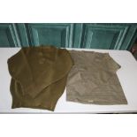 Pair of rib stitched military wool jumpers, possibly war period (2)