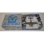 2 boxed Franklin Mint armour collection 1:48 scale diecast JU 87 Stuka models. ART98111 Ju87B