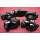 Selection of Canon cameras including an EOS 500, EOS 650 body, EOS 1000F body etc