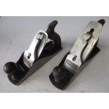 Two vintage cast steel wood planes, Record No 4.5 and a Bailey No 4.5 with Stanley blade