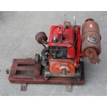 Villiers Mk 25 stationary petrol engine mounted to steel base (A/F)