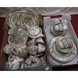 Spode Chinese Rose tea and dinner ware 30pcs and a collection of Indian Tree tea and coffee ware (