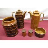 Small collection of Hornsea pottery including an Heirloom coffee pot , a similar Saffron coffee pot,