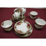 Four various Masons Hydra type jugs and a Royal Albert Old Country Roses part tea service 18pcs (2