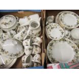 Royal Doulton Larchmont dinner and tea service comprising sauce boat, tureen, 12 cups and saucers,