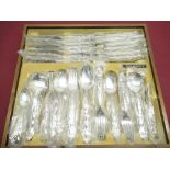 Cabteen of Community plate silver plated six covers in wooden canteen (as new)