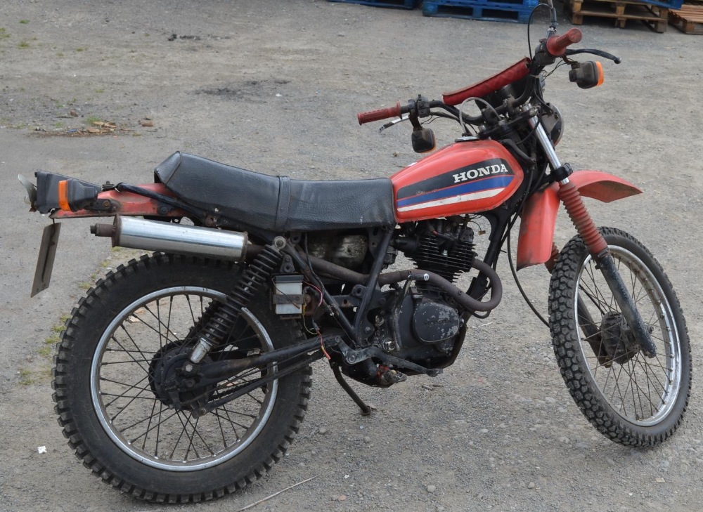 First registered 1980 Honda motorcycle 125cc petrol trials bike. Mileage 9287miles, with key. Good - Image 2 of 5