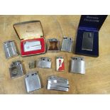 Ronson Varaflame boxed butane cigarette lighter, collection of other 1950's and 60's Ronson lighters