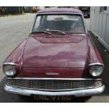 1965 Ford Anglia deluxe saloon. 997cc petrol engine, mileage 8794. Colour maroon, ideal as a