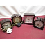 Two 1930s Smiths Sectric, Bakelite cased electric mantle clocks, similar 1930s Temco Bakelite