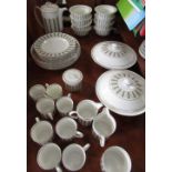Comprehensive Susie Cooper for Wedgwood Persia pattern tea, dinner and coffee service no.C019