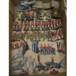 Collection of Britains, Johillco and other lead figures, mainly soldiers, incl. Scots Guards,