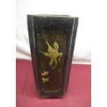 Oriental plant pot with bird ornamentation(approx 44cm high)