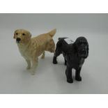 Large Beswick figure of a cocker spaniel and a golden retriever (2)