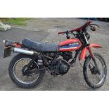 First registered 1980 Honda motorcycle 125cc petrol trials bike. Mileage 9287miles, with key. Good