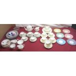 Minton Haddon Hall part tea set, Aderley part tea set and a collection of other tea plates (2)