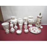 Collection of Aynsley Cottage Garden ware and a Masons Mandalay lamp and plate