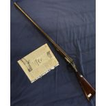 J. W. Edge 12 bore side by side under lever hammer gun with 27.5" barrels and 14.5" straight through