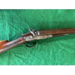 John Manton & Son 14 bore converted from percussion shotgun from circa 1845. It was converted to