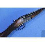 Churchill 12 bore side by side ejector shotgun with colour hardened action, 25 inch barrels, choke