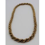 9ct yellow gold rope chain necklace with box clasp and safety clip, stamped 9ct/375, L68cm, 63.1g