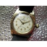 1940's Rolex 9ct gold Bubble Back Oyster Perpetual Chronometer automatic wristwatch, case number