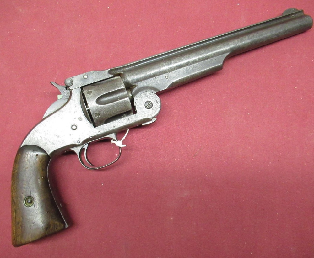 Smith and Wesson model no. 3 single action .44 cal 6 shot rimfire revolver c.1873, serial no. 22109,