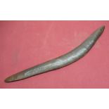 C19th/C20th Aboriginal boomerang, L60cm