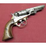 J. M. Cooper Navy 2nd model c.1867 5 shot double action percussion revolver .36 cal, 4" octagonal