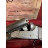 Cased Cogswell & Harrison 12B side by side ejector shotgun, 2 1/4" chambers, 30" barrels 14"