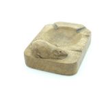 Robert Mouseman Thompson of Kilburn - an oak rectangular ash tray, carved with signature mouse,