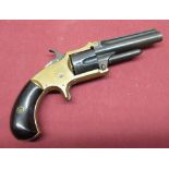 Marlin XXX standard 1872 pocket revolver 5 shot .30 cal rimfire, round 3" barrel, top rib stamped