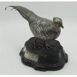 Edwardian Continental silver hallmarked model of a Cock pheasant with detachable head, import