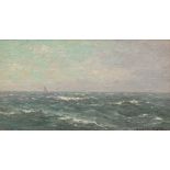 French school (C19th); Sailing vessel at sea, oil on board, indistinctly signed and dated, with