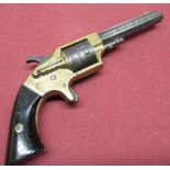 American 5 shot rimfire pocket revolver with 9cm octagonal steel barrel stamped Merwin & Bray