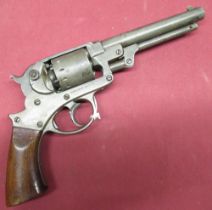 Starr Arms Co 1858 army revolver, 6 shot .44 cal percussion with round 6" barrel frame stamped Starr