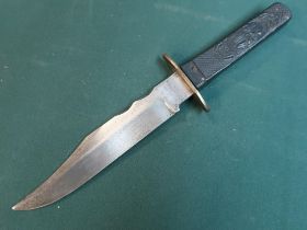 19th century WILKINSON, SHEFFIELD ?LIBERTY? Bowie knife. 16cm (6 ¼ ?) clip point steel blade with