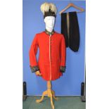 Victorian Lord Lieutenants full dress uniform comprising of silk lined scarlet jacket with